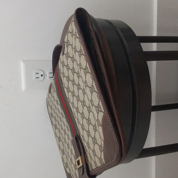 Authentic Vintage Gucci GG Monogram Supreme Sherry Web Ophidia Portfolio Laptop - Picture 4 of 11